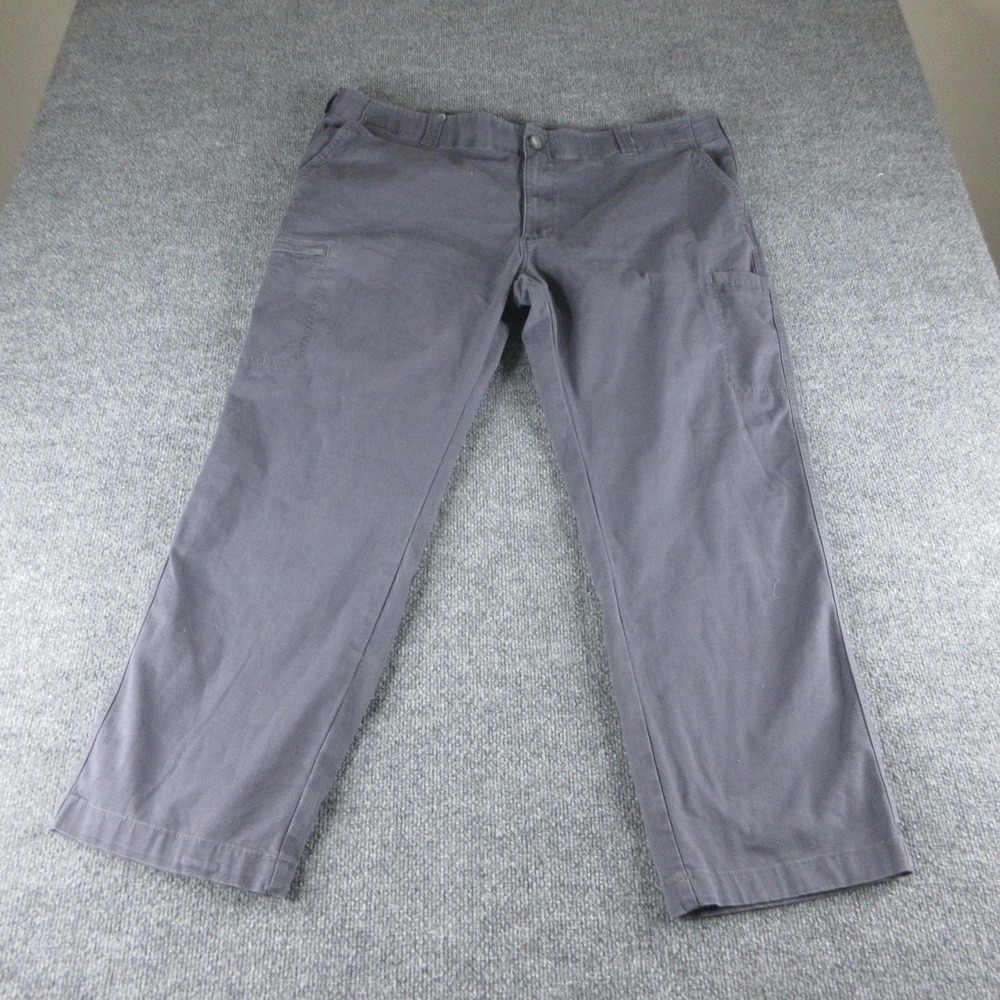 Lee Extreme Motion Pants Mens 42x30 Gray Straight Stretch Chino Workwear